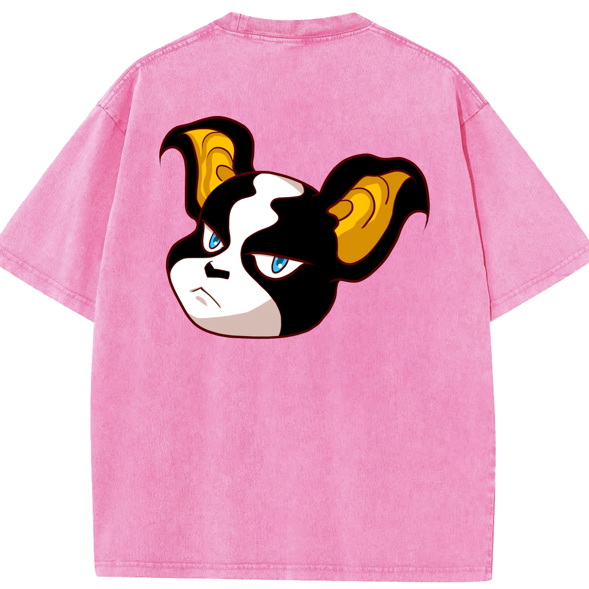 （画像用） ジョジョの奇妙な冒険 イギー JoJo's Bizarre Adventure Iggy 綿100% ヴィンテージ風 半袖Tシャツ（背面プリント）